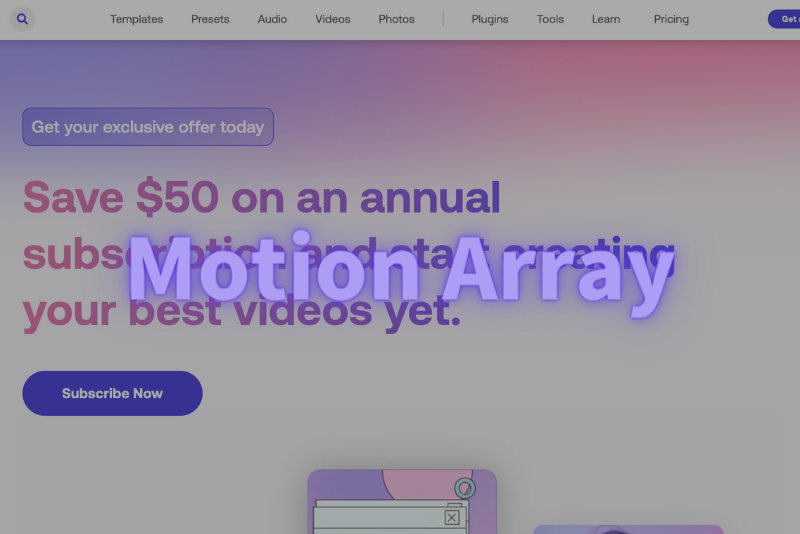 「【Motion Array】ってどんなサービス！？特徴と使い方を解説」のアイキャッチ画像